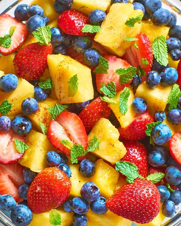 Berry pineapple fruit salad