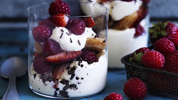 Berry, Sauternes and mascarpone trifle