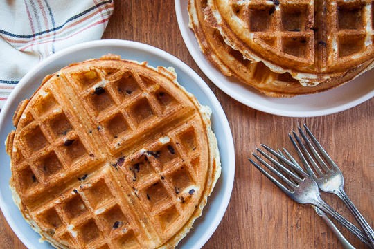 Best Belgian waffle recipe (Yeasted Belgian waffles with bacon)