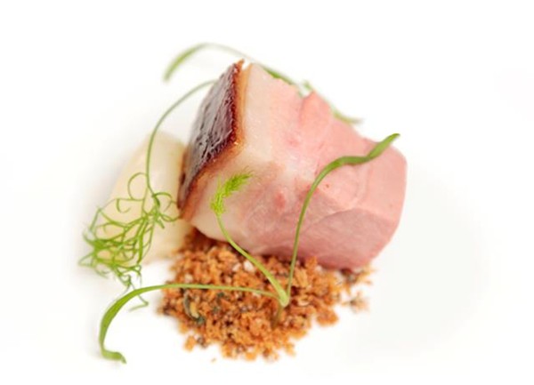 Best end of pork with fennel and apple