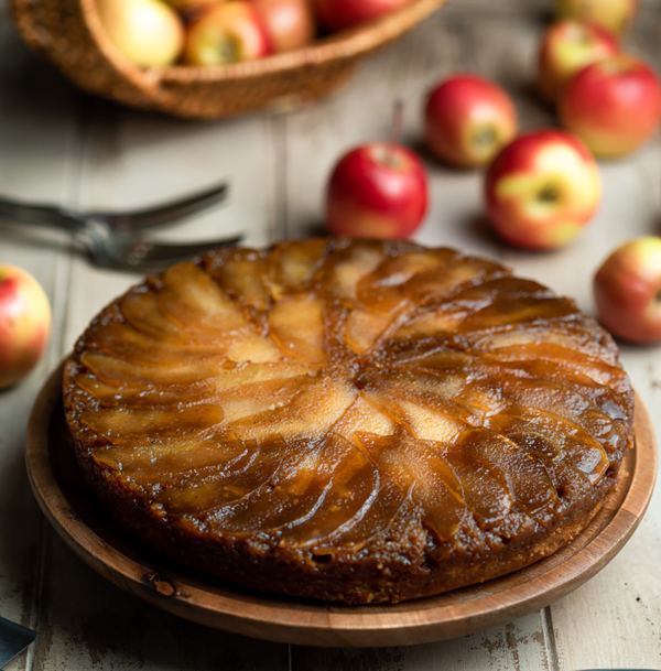 Best ever apple upside-down cake
