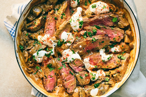 Best ever beef stroganoff