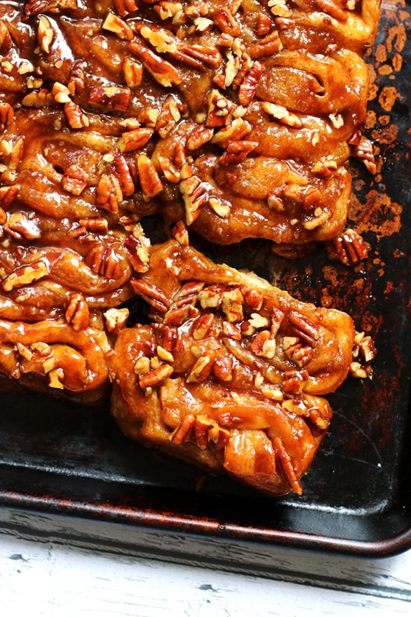Best ever overnight pecan caramel sticky buns