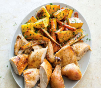 Best roast chicken with root vegetables