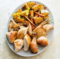 Best roast chicken with root vegetables