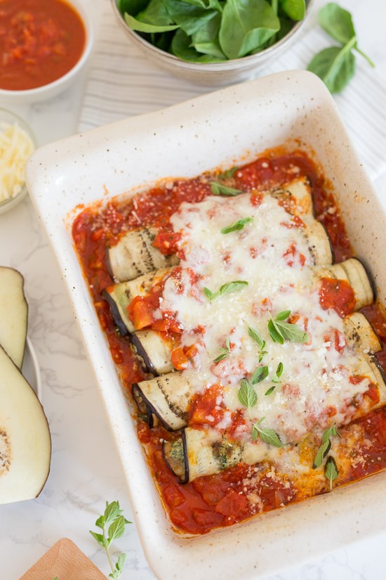 Best skinny eggplant rollatini with spinach