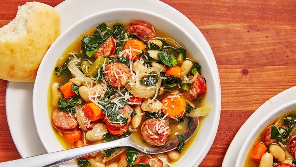 Best slow-cooker sausage and white bean soup 