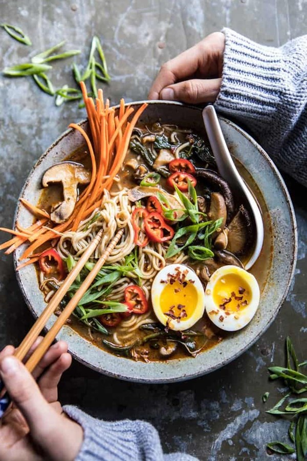 Better for you Instant Pot chicken and spinach ramen