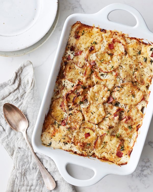 Better-than-grandma’s scalloped potatoes and ham