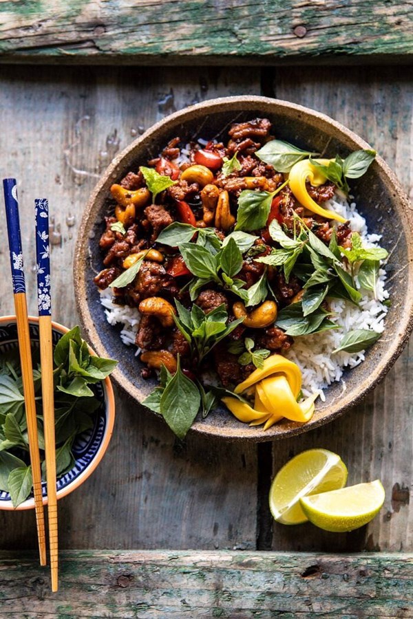 Better than takeout sweet Thai basil chicken