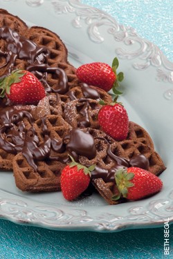 Bev's bittersweet chocolate waffles