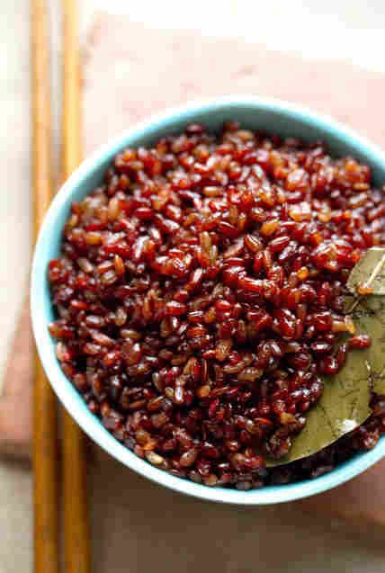 Bhutanese red rice pilaf