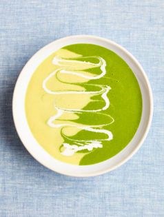Bi-colour soups: spiced roasted parsnip