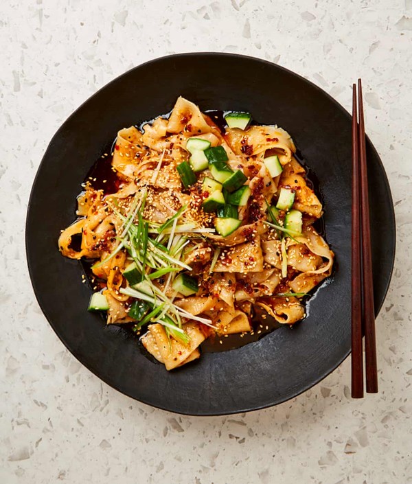 Biang biang noodles with numbing oil