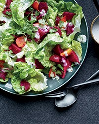 Bibb lettuce salad with vinegar-roasted beets