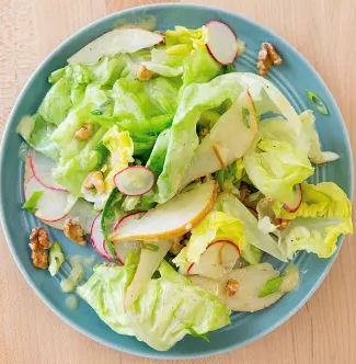 Bibb lettuce salad with yogurt-Dijon dressing