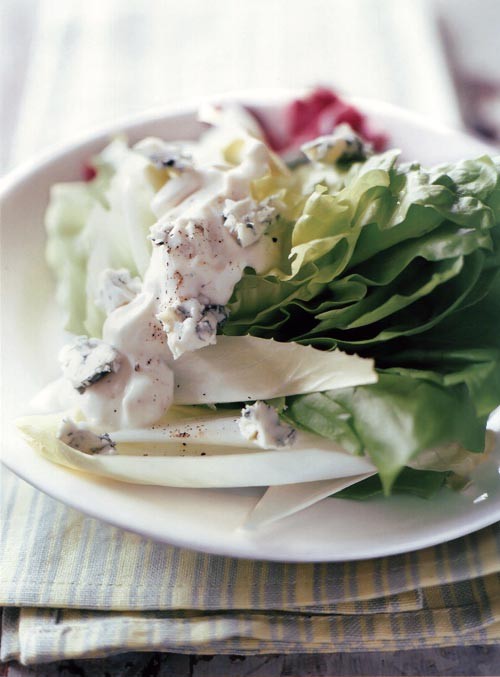 Bibb wedges with blue cheese dressing