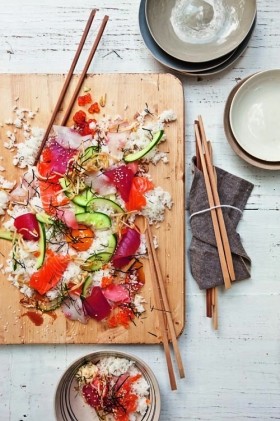 Bibimbap sushi