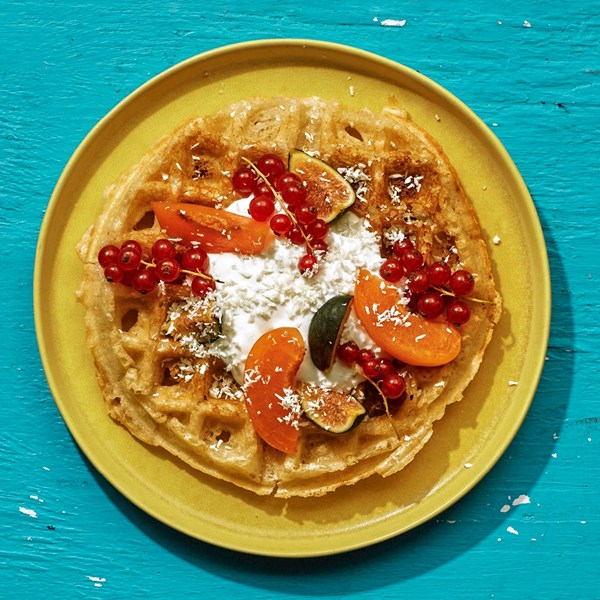 Bibingka waffles [Woldy Reyes]