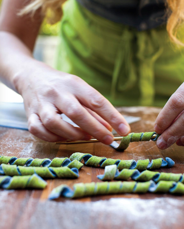 Bicolored fusilli