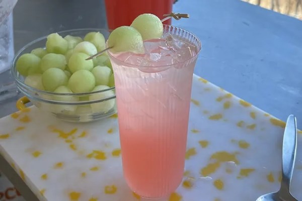 Big batch honey deuce spritz with raspberry-ginger lemonade