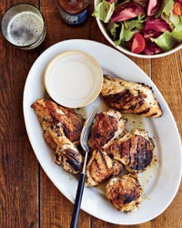 Big Bob Gibson's chicken with white barbecue sauce