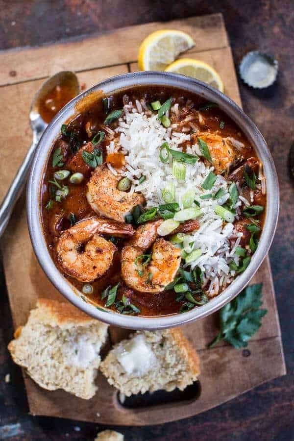 Big Easy style saucy Creole shrimp