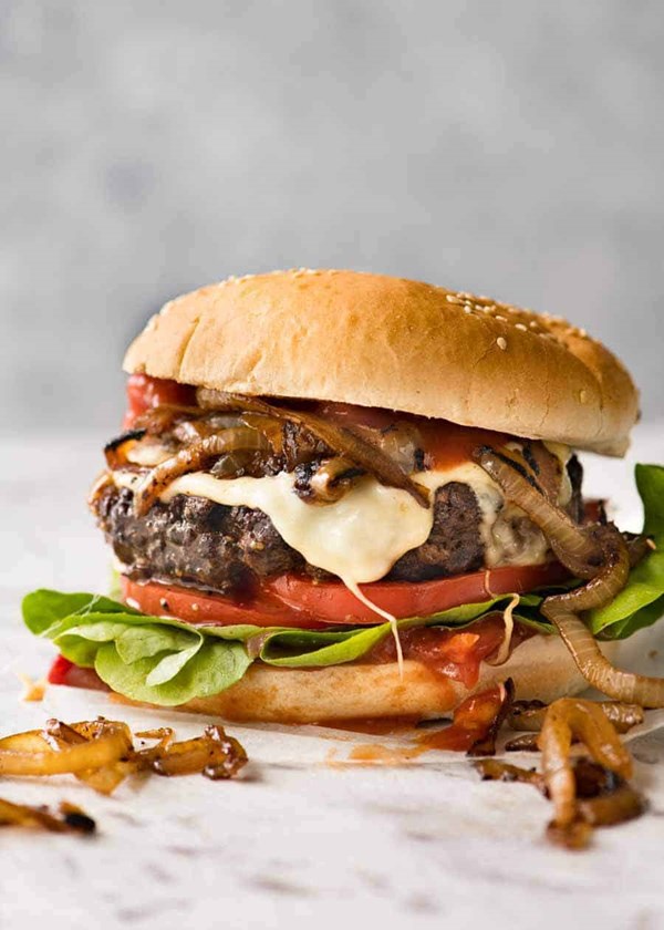 Big, juicy hamburgers