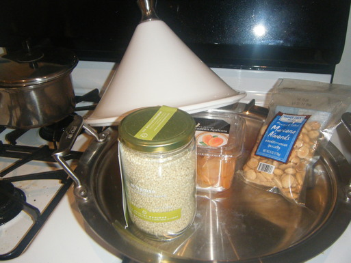 Big zombie mustard chicken tagine with couscous