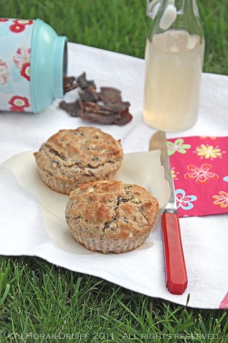 Biltong and feta cheese muffins