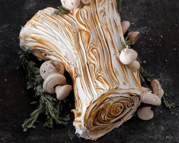 Birch-inspired bûche de Noël