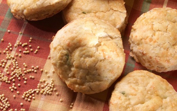 Birdseed buttermilk biscuits with cheddar cheese 