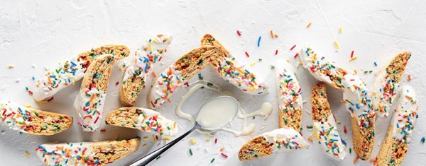 Birthday cake biscotti