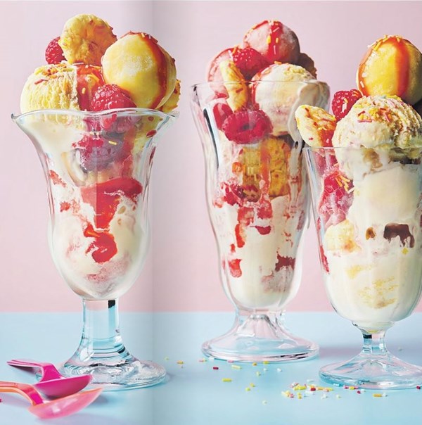 Birthday cake cookie knickerbocker glory