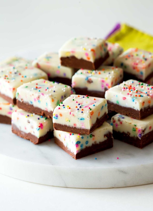Birthday cake fudge