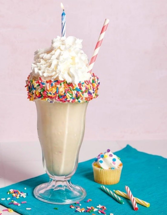 Birthday cake milkshake
