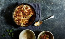 Biryani with saffron and golden veg
