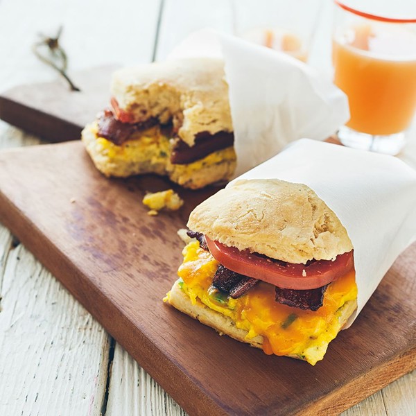 Biscuit breakfast sandwiches