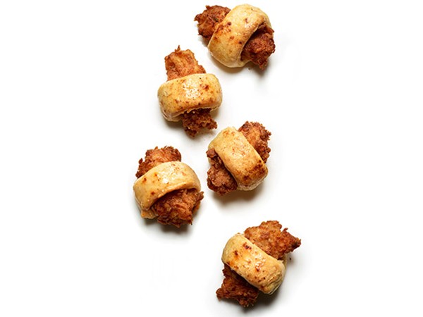 Biscuit-wrapped fried chicken