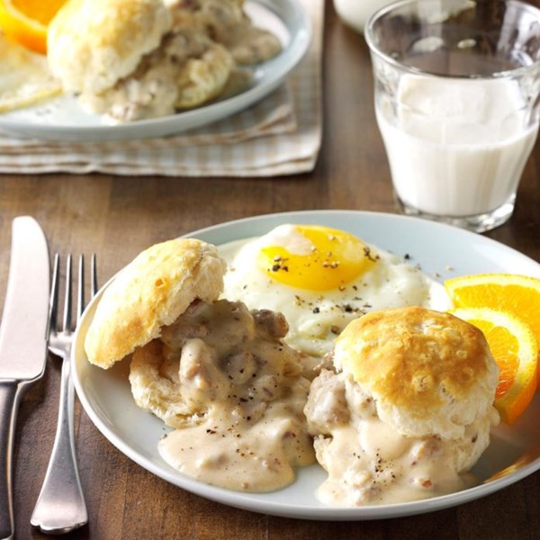 Biscuits and sausage gravy