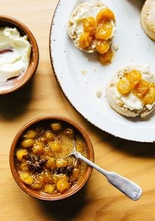 Biscuits w/ ground cherry butter