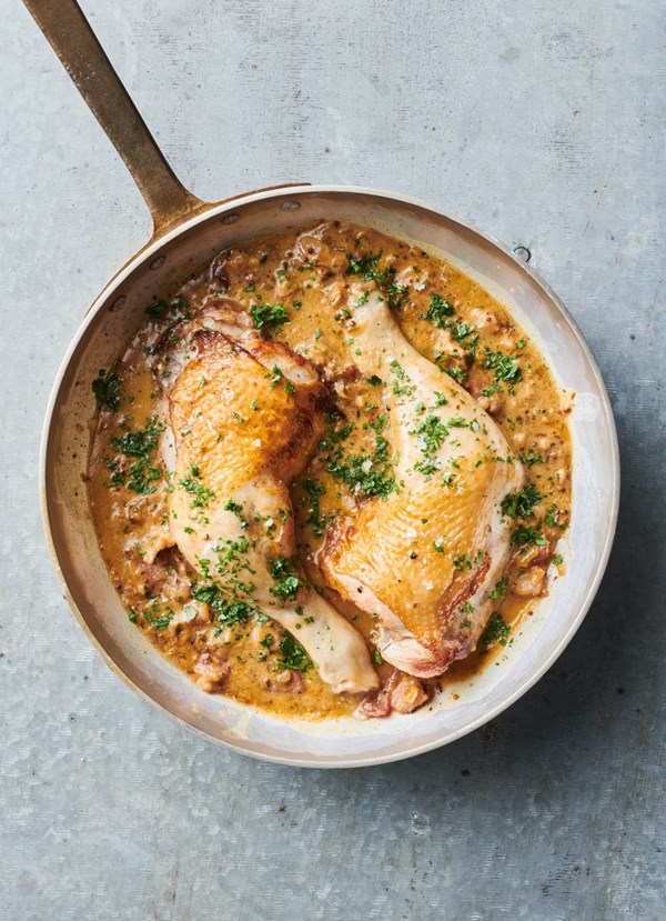 Bistro chicken with bacon, tarragon and crème fraîche