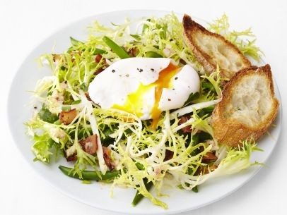 Bistro salad with poached eggs