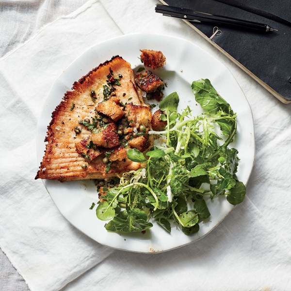 Bitter greens salad with Dijon vinaigrette