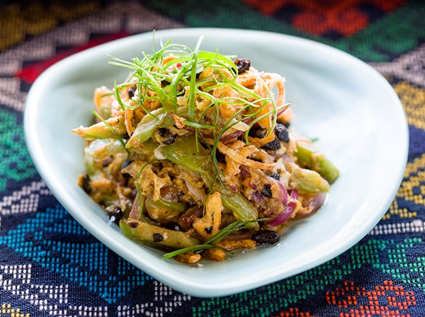 Bitter melon with black-bean confit