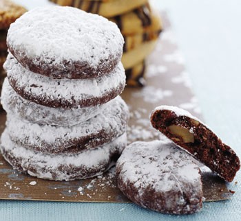 Bittersweet chocolate cookies