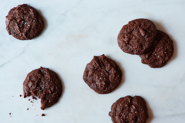 Bittersweet chocolate, orange and cardamom cookies