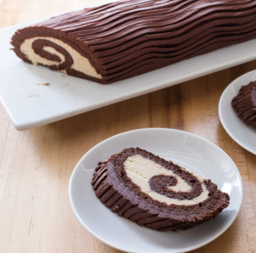 Bittersweet chocolate roulade