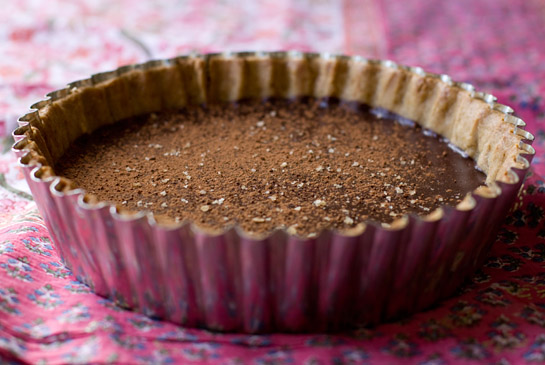 Bittersweet chocolate tart