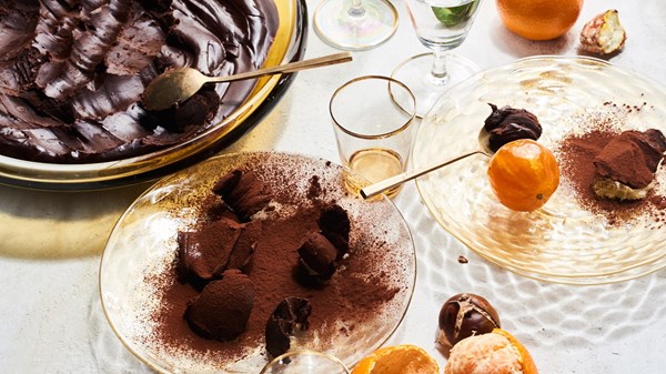 Bittersweet-chocolate truffles